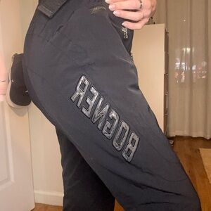 Bogner Black Cargo Pants with Bold Logo